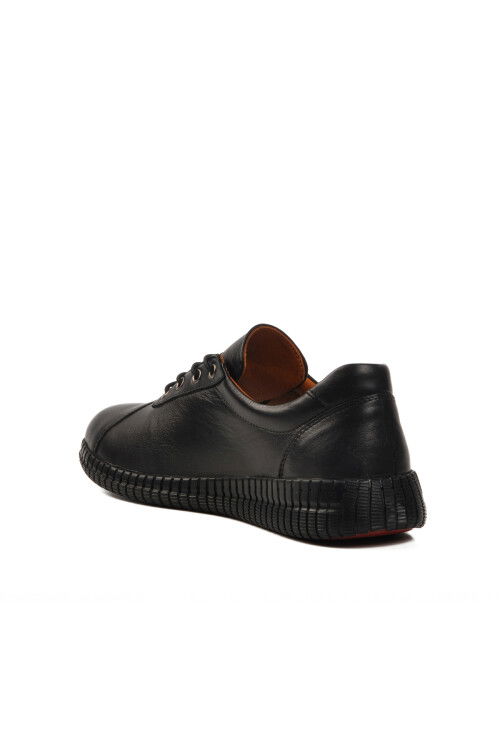 Siyah Hakiki Deri Kadın Casual Ayakkabı 2216114Y Z