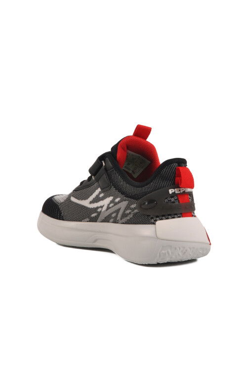 Black Velcro Mesh Lightweight Boys Sneakers 1966 F