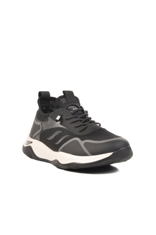 Black Lightweight Flexible Breathable Mens Sports Shoes 25Y522 M