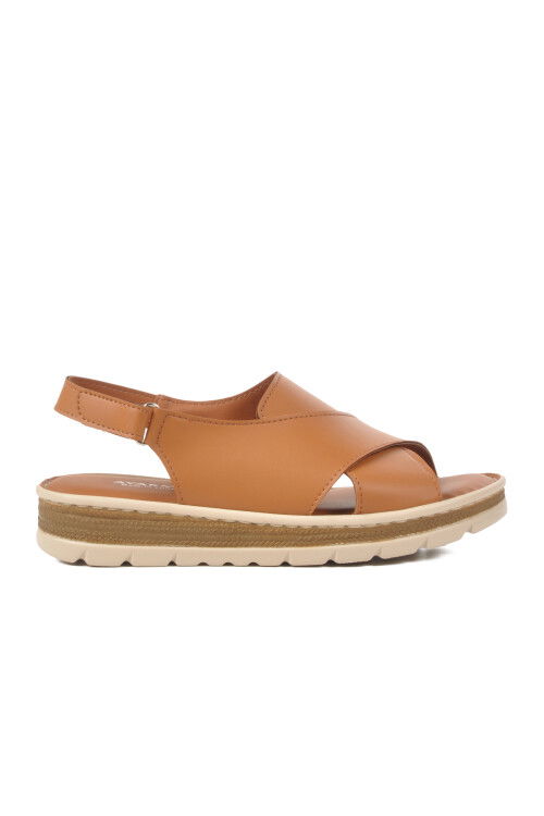 Tan Velcro Womens Sandals 492129 Z