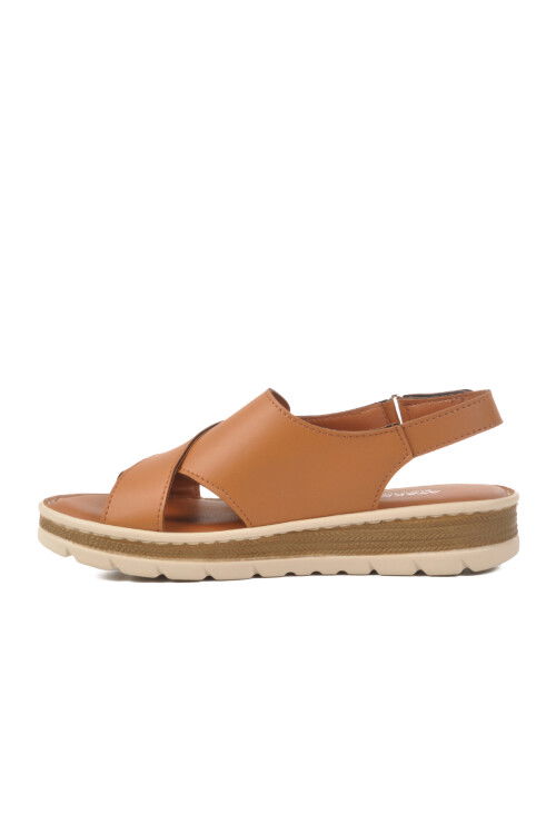 Tan Velcro Womens Sandals 492129 Z