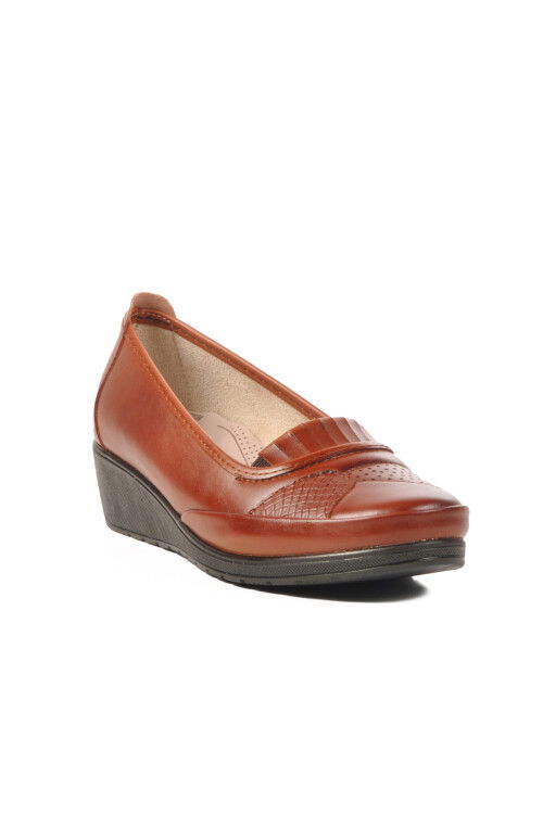 Tan Genuine Leather Womens Casual Shoes 177 Z