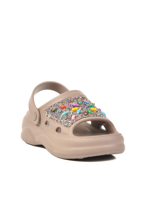 Mink Embroidered Light Eva Womens Sabo Slippers E-800 Z