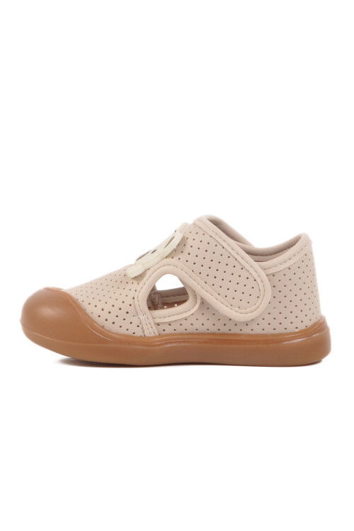 Beige Velcro Orthopedic Unisex Baby Shoes 25T101 İA