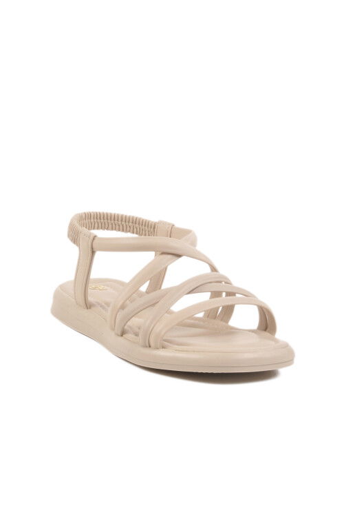 صندل نسائي خفيف الوزن ومرن بنعل رفيع باللون البيج مقاس S-20 Z