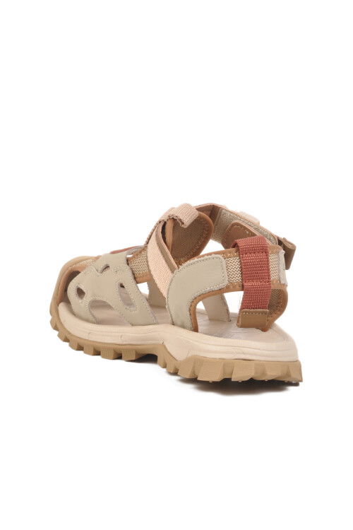 Beige Velcro Lightweight Unisex Childrens Sports Sandals 25Y614 F