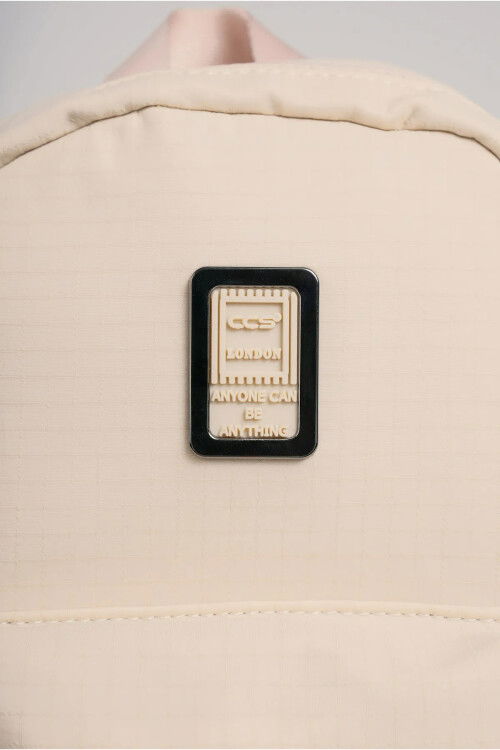 Beige Womens Textile Crossbody Backpack 17984