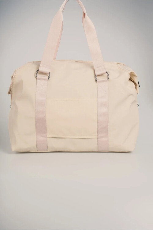 حقيبة يد وكتف نسائية من القماش البيج 17996