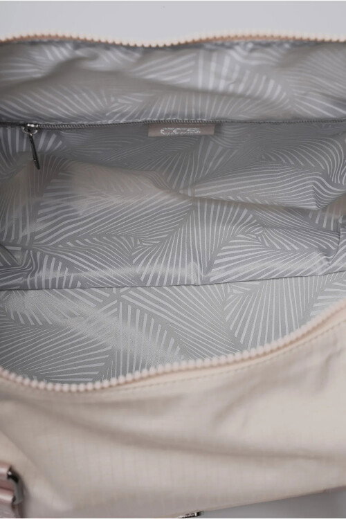 حقيبة يد وكتف نسائية من القماش البيج 17996