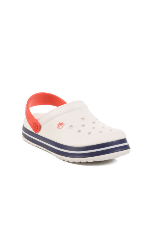 White Eva Lightweight Mens Sabo Slippers 214 M