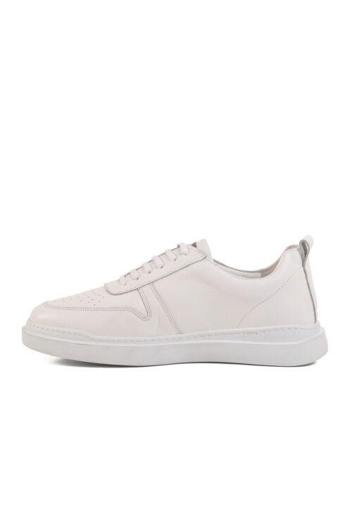 White Genuine Leather Mens Sneaker Premium 412 M