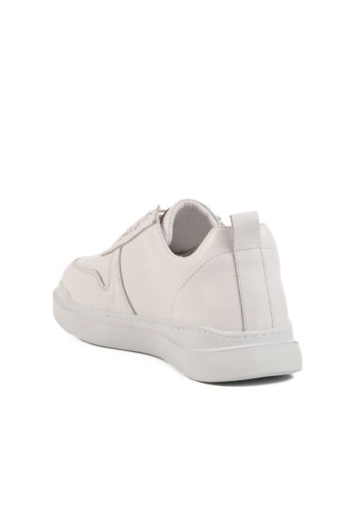 White Genuine Leather Mens Sneaker Premium 412 M