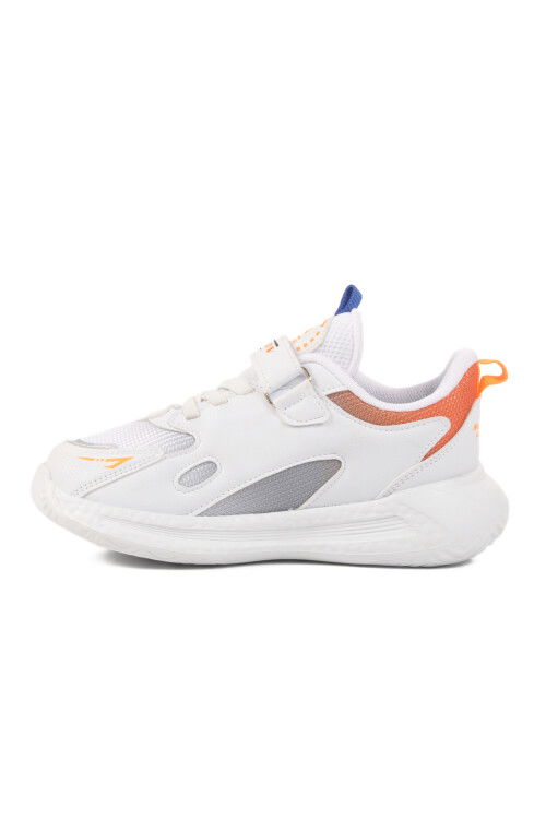 White Saks Velcro Mesh Boys Sneakers 2480 F