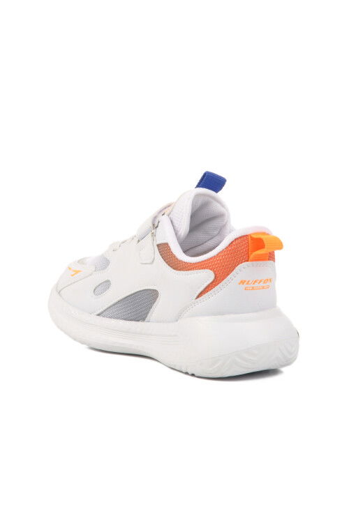 White Saks Velcro Mesh Boys Sneakers 2480 F