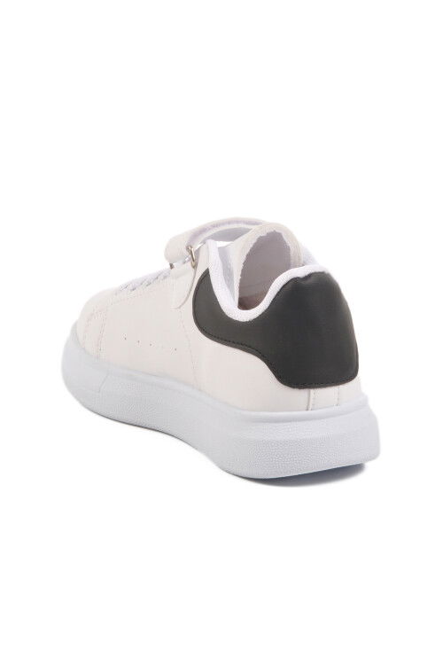 White Black Velcro Laced Boys Sports Shoes 160 F