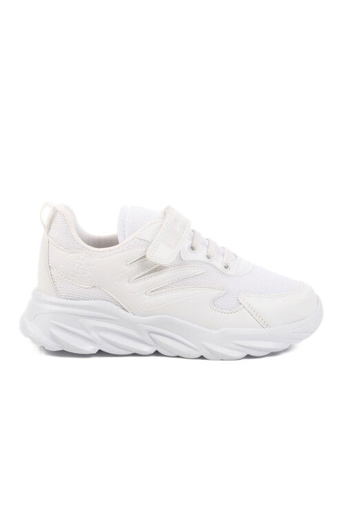 White Velcro Unisex Kids Sports Shoes 965 F