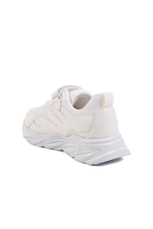 White Velcro Unisex Kids Sports Shoes 965 F