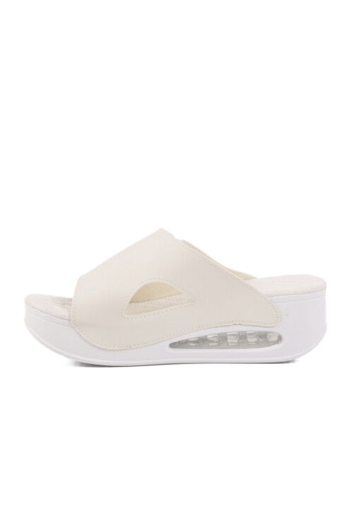 White Anatomic High Sole Womens Slippers 100-962 Z