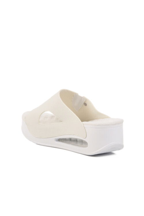 White Anatomic High Sole Womens Slippers 100-962 Z