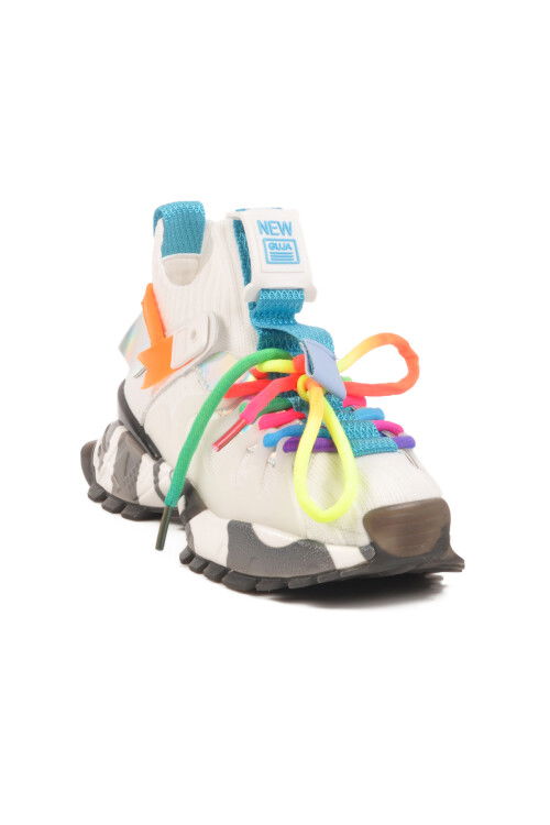 White Anorak Lightweight Unisex Kids Sneakers 25Y638-1 F