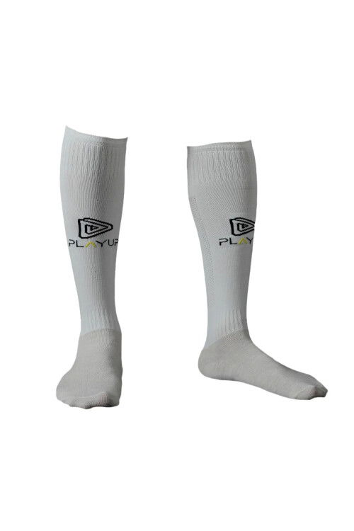 White Mens Football Socks Leggings 1001-Mft