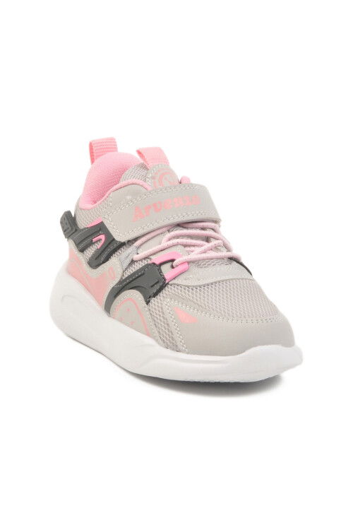 حذاء رياضي للبنات بشريط فيلكرو باللون الوردي الجليدي 320 P