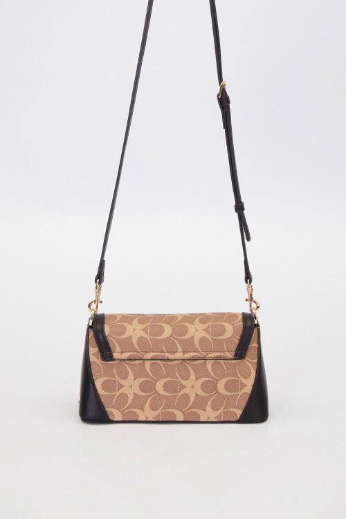 حقيبة كتف نسائية باللون الأسود الجملي 930431