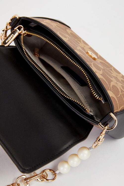 حقيبة كتف نسائية باللون الأسود الجملي 930431