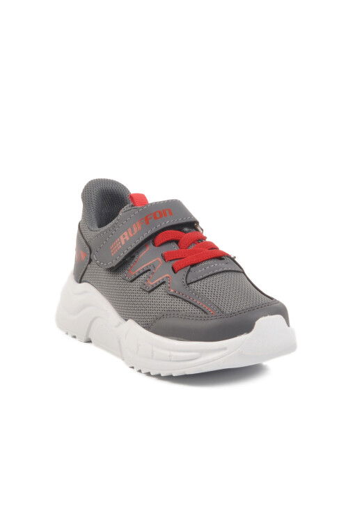 Smoke Red Velcro Mesh Lightweight Boys Sneakers 2320 F