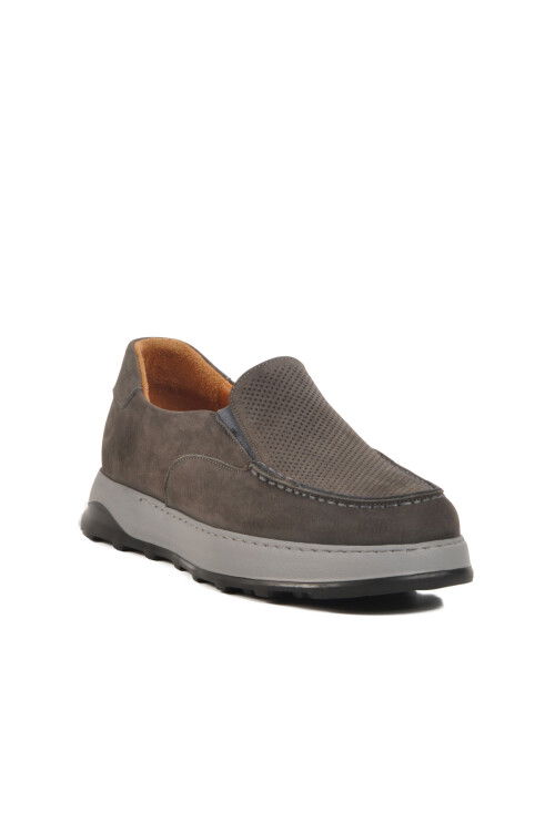 Smoked Nubuck Genuine Leather Mens Casual Shoes Premium 8210 M