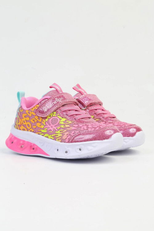 حذاء رياضي مضيء للبنات باللون الفوشيا مع فيلكرو BNI-10125 P