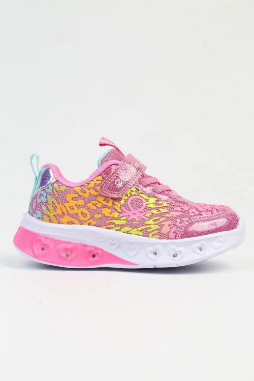 حذاء رياضي مضيء للبنات باللون الفوشيا مع فيلكرو BNI-10125 P