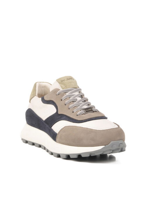 Gray Genuine Leather Anatomic Mens Sneaker XS2742 M