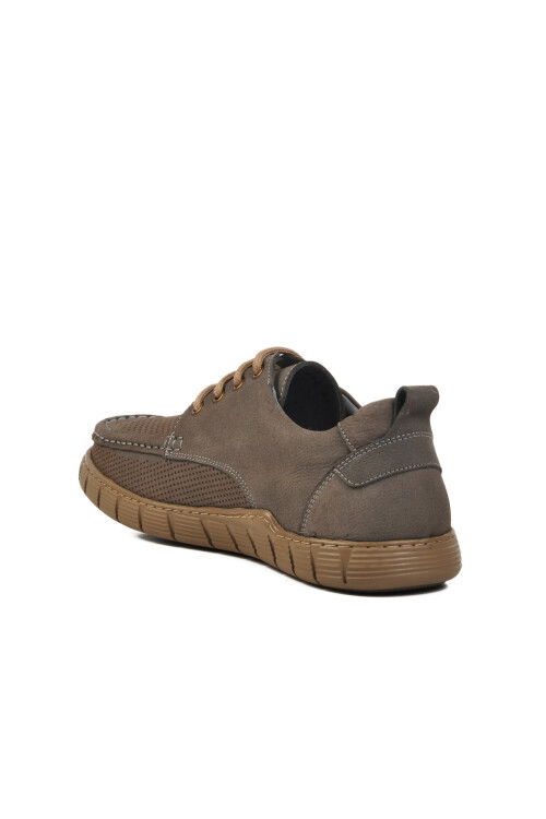 حذاء كاجوال رجالي من الجلد الطبيعي باللون الرمادي من نوبوك 995-1 M