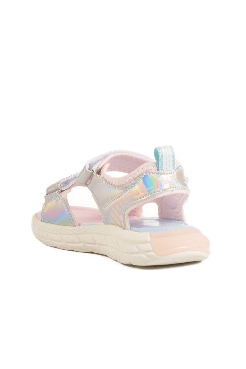 Gümüş Cırtlı Işıklı Anatomik Kız Çocuk Sandalet 1946 P