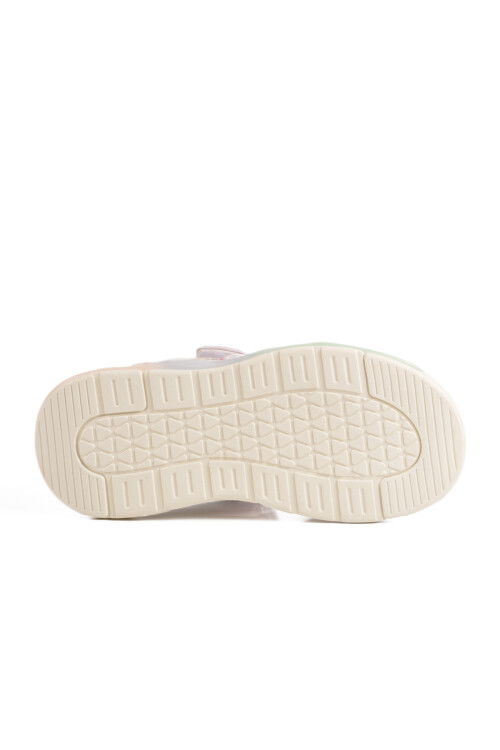 Silver Velcro Anatomic Lightweight Girls Sandals 1946 F