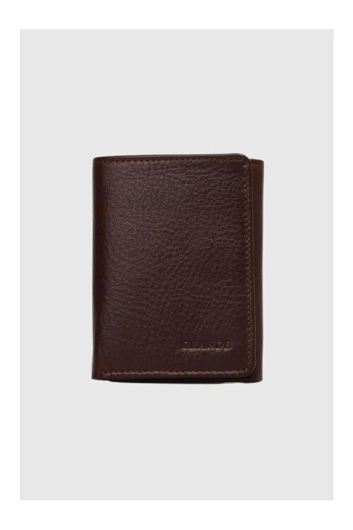 Kahve Hakiki Deri Mıknatıslı Erkek Cüzdan 1414