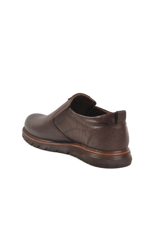 Brown Genuine Leather Mens Casual Shoes 014 M