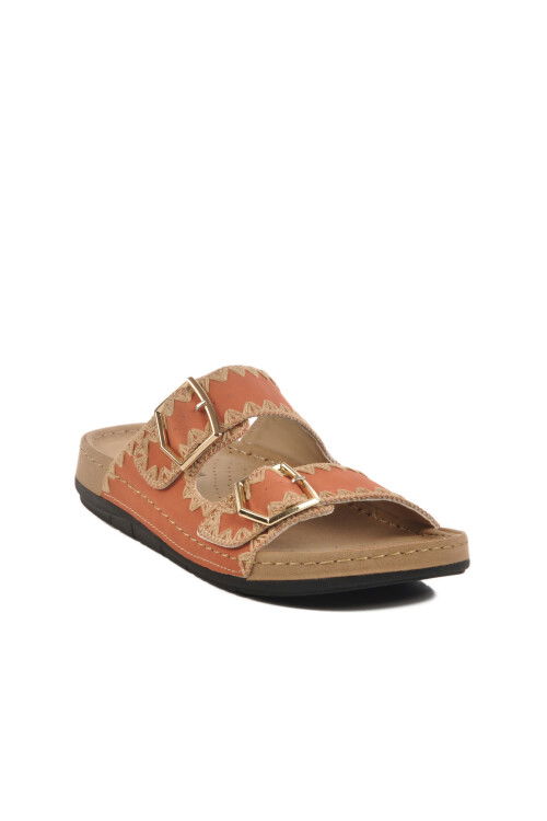 Red Anatomical Double-Strap Womens Slippers 41.001 Z