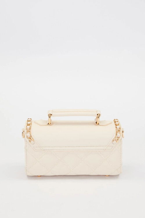 حقيبة كتف كريمية بحلقة معدنية 930427