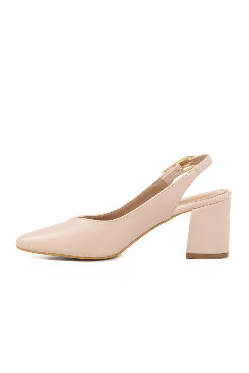 حذاء سهرة نسائي بكعب كريمي PC-54706 Z