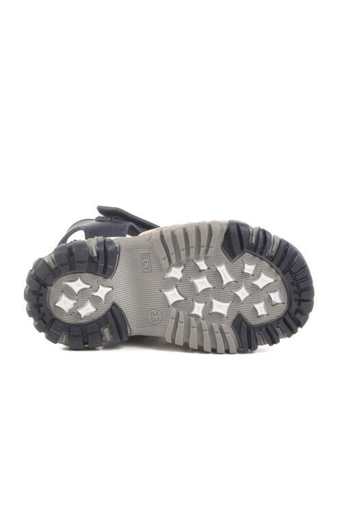 Navy Blue Red Velcro Lightweight Unisex Baby Sandals 173101 B