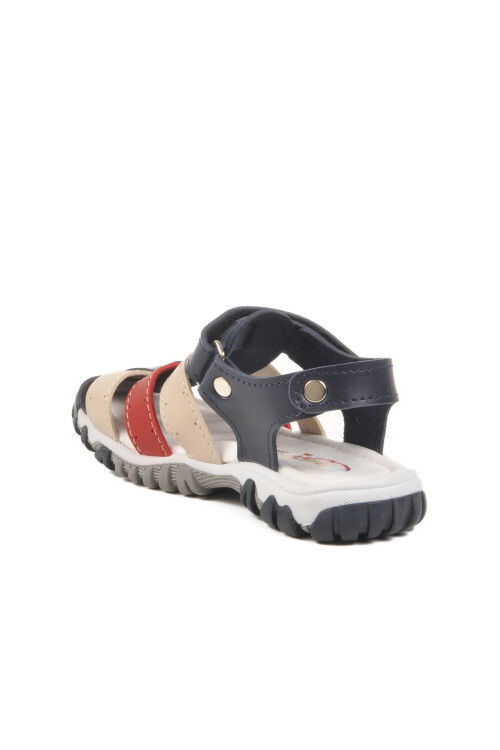 Navy Blue Red Velcro Boys Sports Sandals 173101 P