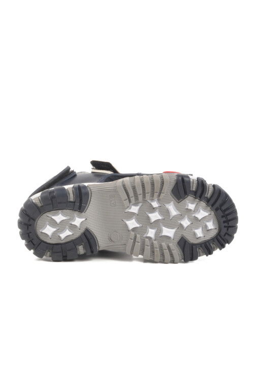 Lacivert Kırmızı Cırtlı Erkek Çocuk Spor Sandalet 173110 P
