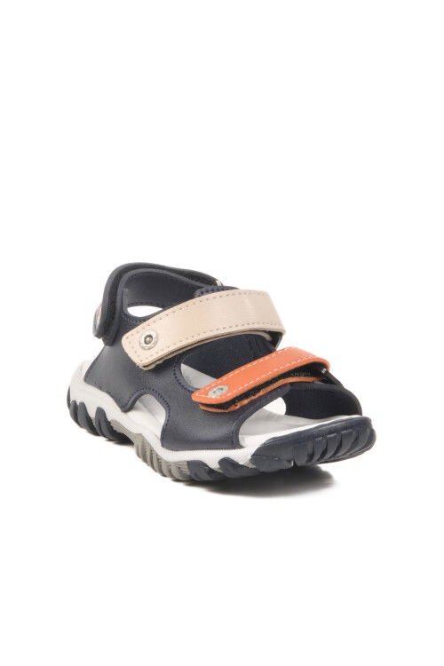 Lacivert Turuncu Cırtlı Erkek Çocuk Spor Sandalet 173110 P