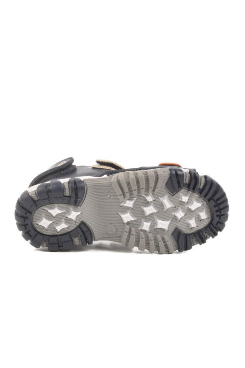 Lacivert Turuncu Cırtlı Erkek Çocuk Spor Sandalet 173110 P
