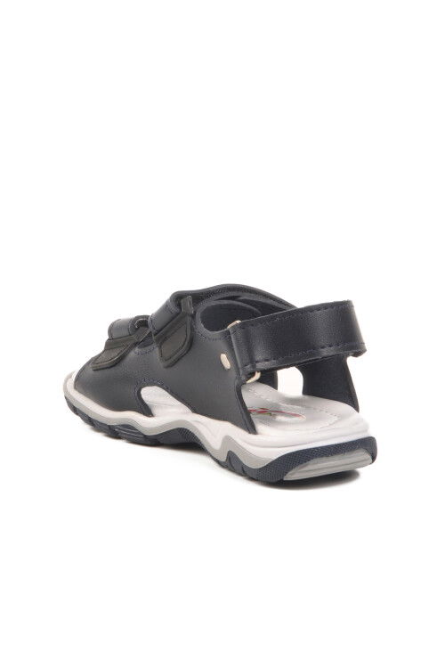 Navy Blue Red Velcro Boys Sports Sandals 173110 B