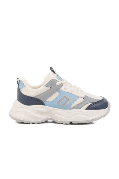 Navy Blue Mesh Lightweight Breathable Boys Sneakers Birian F