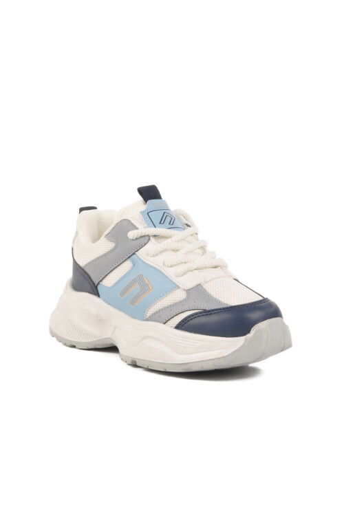 Navy Blue Mesh Lightweight Breathable Boys Sneakers Birian F