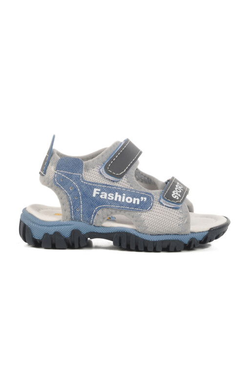 Lacivert Cırtlı Ortopedik Erkek Çocuk Spor Sandalet 25T102 B
